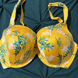 Cacique Yellow Floral Bra